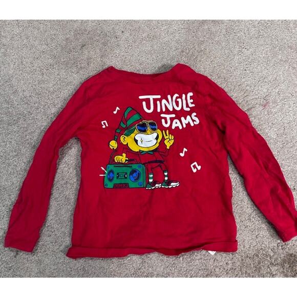 Old Navy “Jingle Jams” Long Sleeve Shirt – Size 4T – Red - Picture 2 of 2